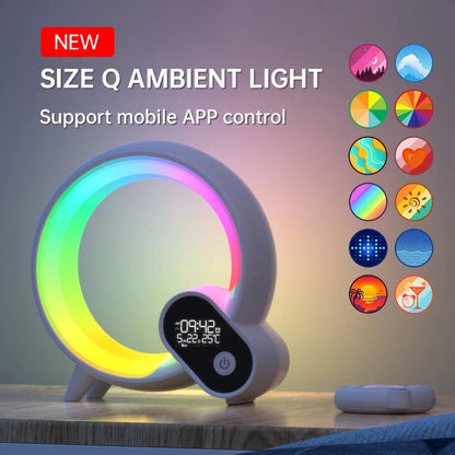 Compact LED Bedroom Clock Lamp