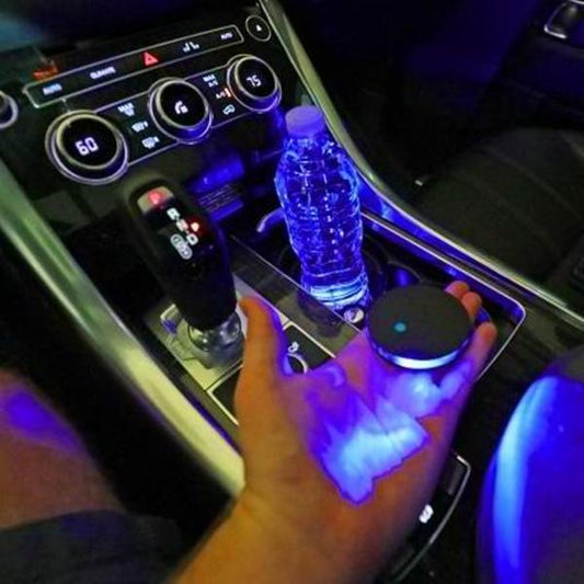 Bright LED Car Cup Holder Lights (2-Pack) - Cofik