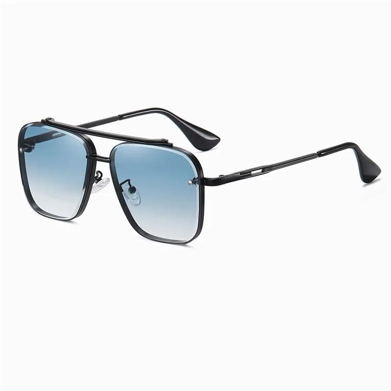 Trendy Men's Shades with Big Metal Frames - Cofik