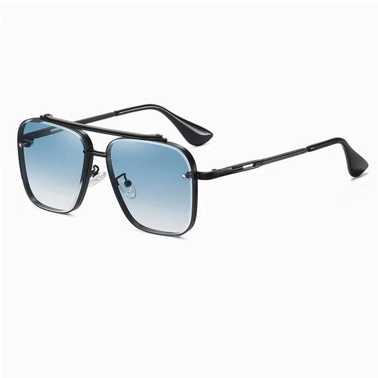 Trendy Men's Shades with Big Metal Frames - Cofik