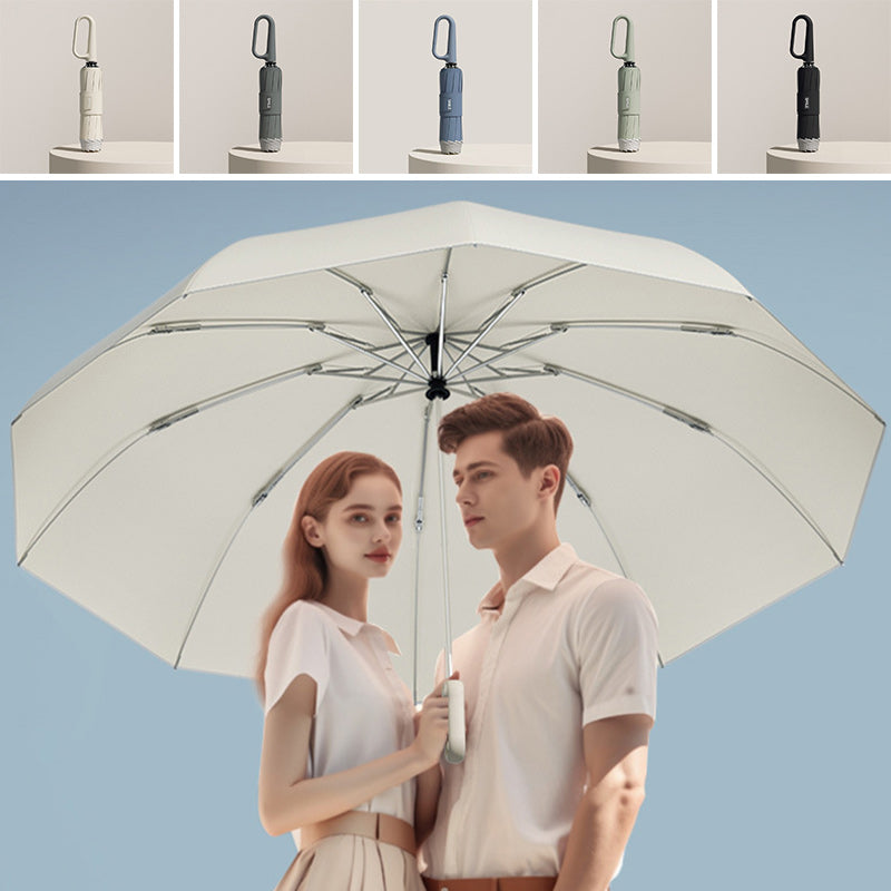 Compact Umbrella with Secure Buckle Closure