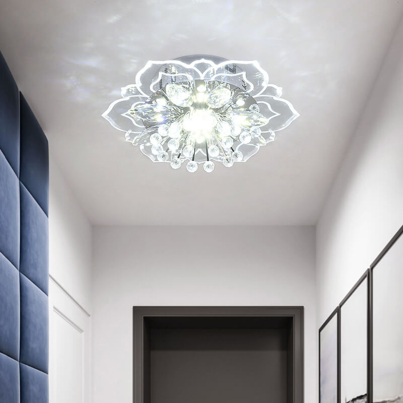 Elegant Crystal LED Flush Mount Ceiling Light