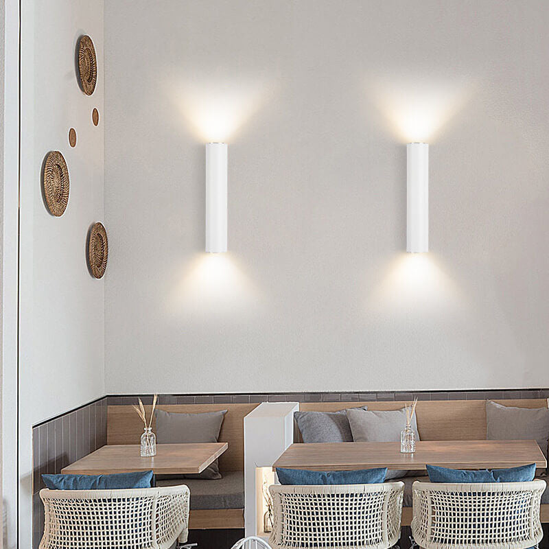 Silver Double Tube Wall Light