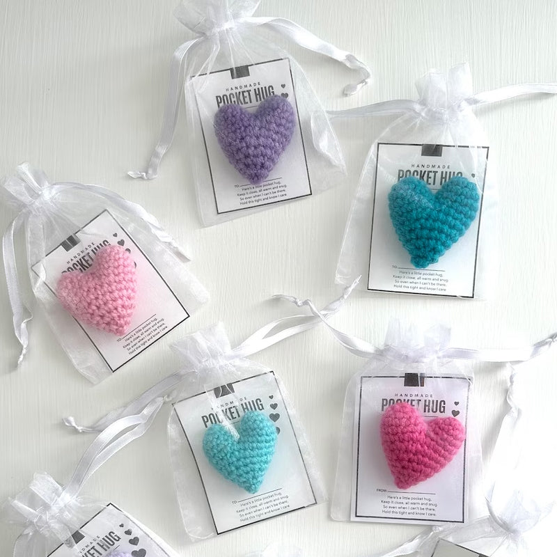 Cozy Handmade Crochet Heart Token - Cofik