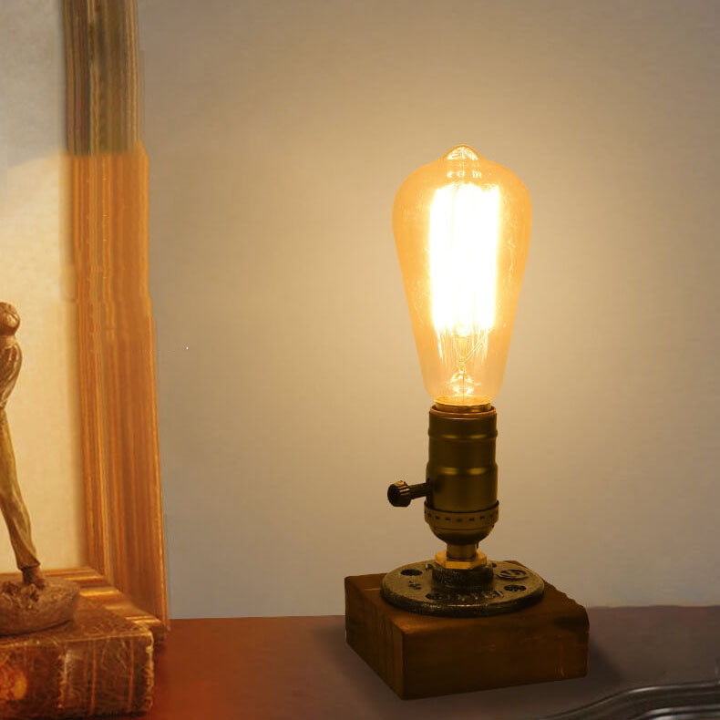 Rustic Metal Edison Style Table Lamp