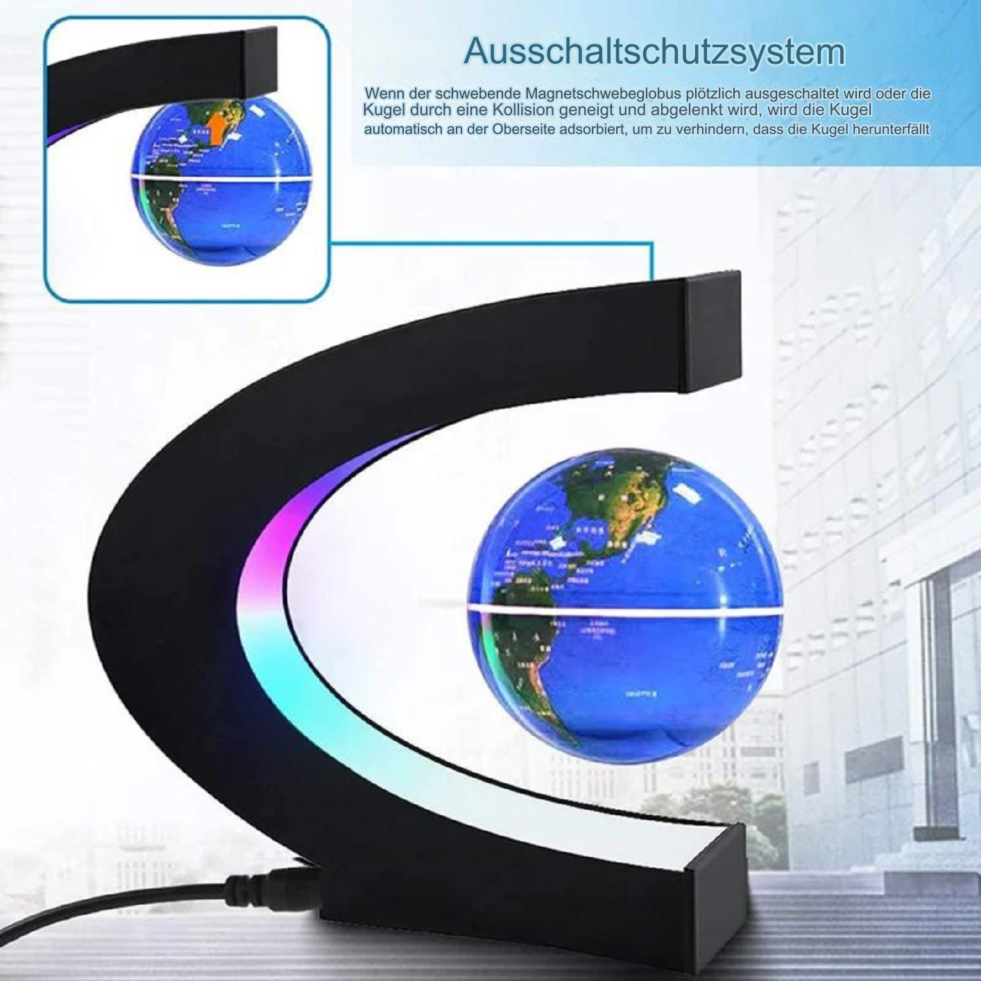 Sleek Magnetic Floating Orb Lamp
