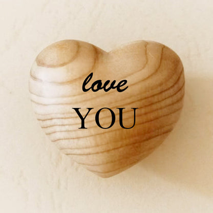 Mini Wooden Heart Charm Token - Cofik