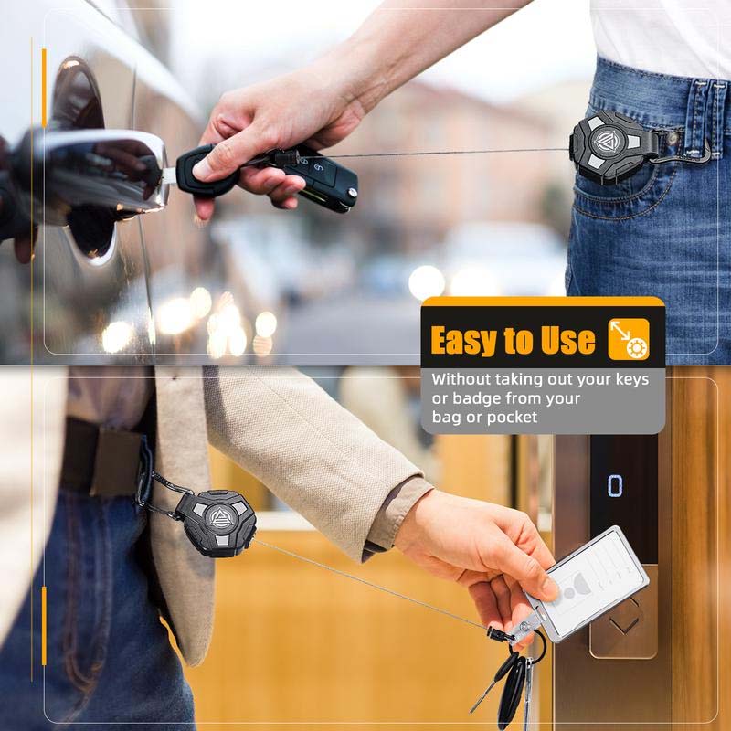 Durable Compact Retractable Keychain