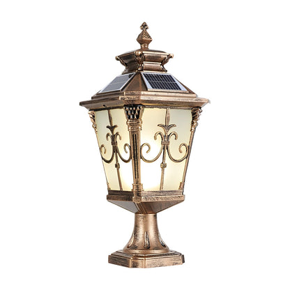 Vintage Design Outdoor Solar Powered Fence Post Lights