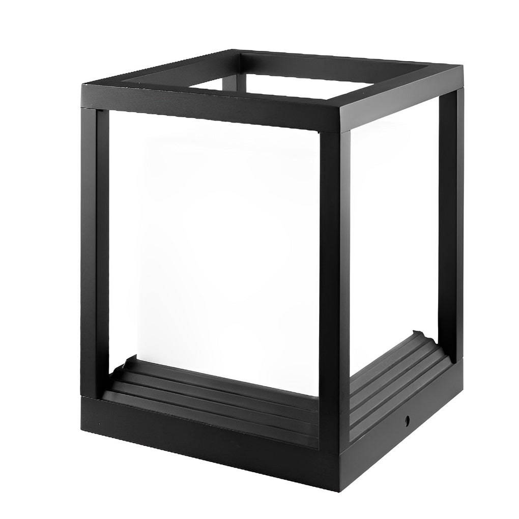 Sleek Black Solar Powered LED Fence Post Lights