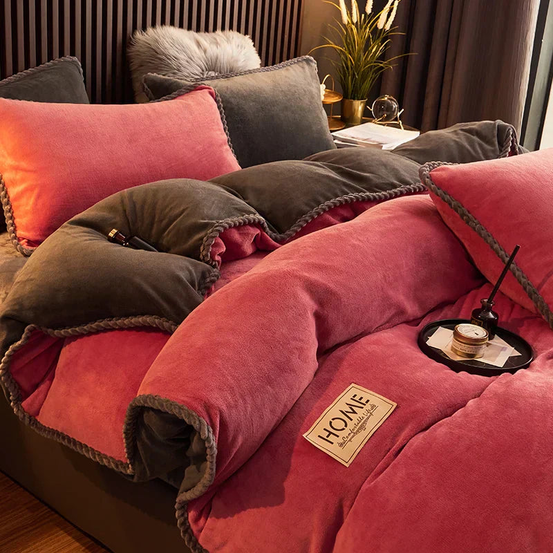 Soft Velvet King Size Bedding Set