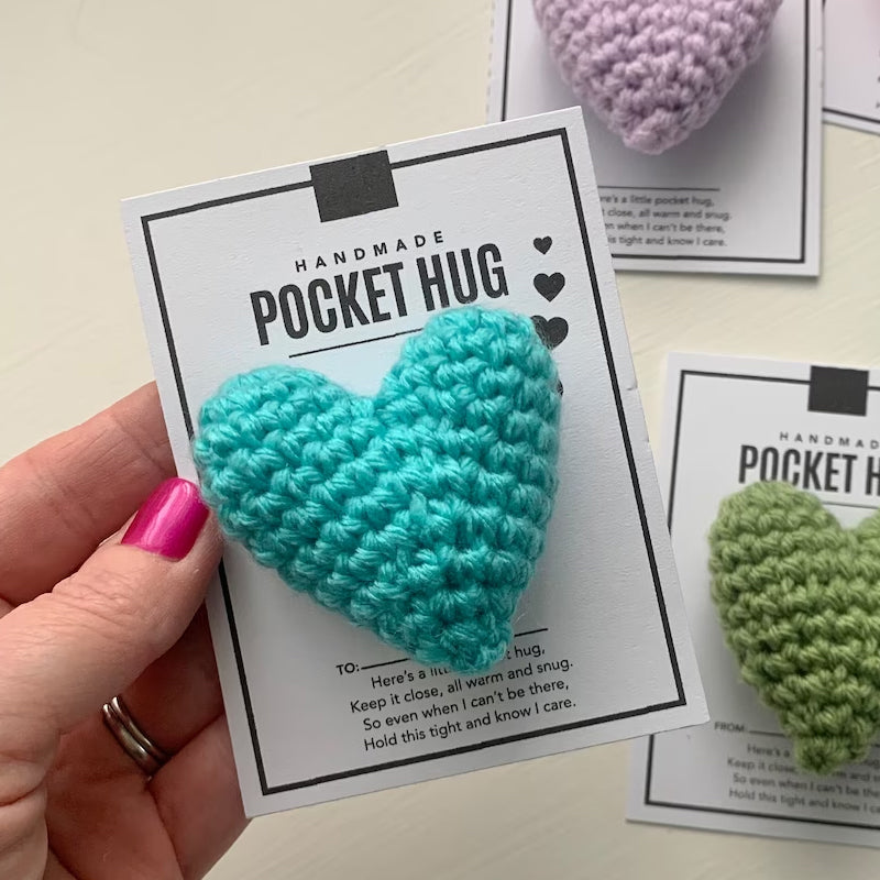 Cozy Handmade Crochet Heart Token