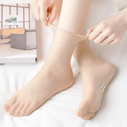 Clear Grip Crystal Ankle Socks