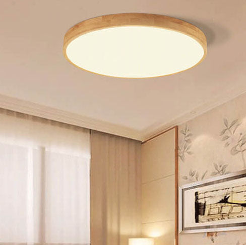 Sleek Wood LED Ceiling Light 24 Adjustable Warm White