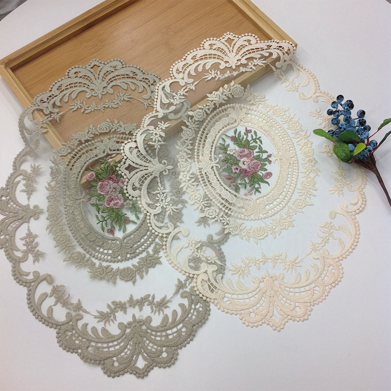 Delicate Floral Crochet Table Doily Set