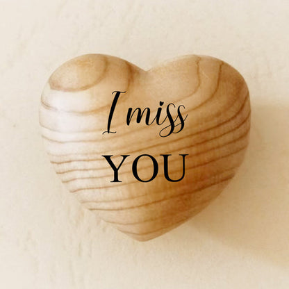 Mini Wooden Heart Charm Token
