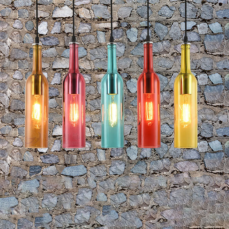 Colorful Glass Pendant Lamp for Home Office
