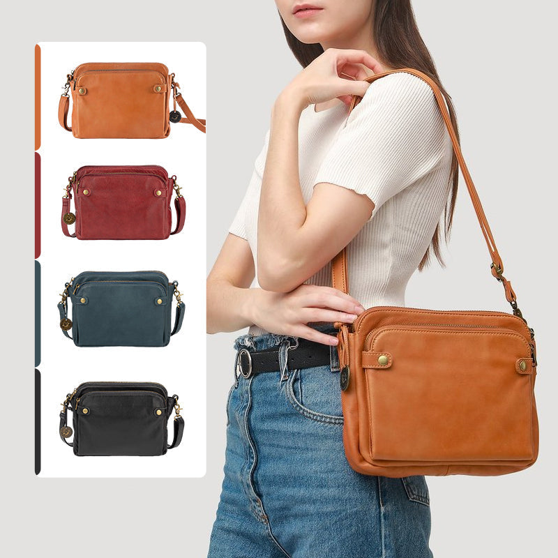 Premium Leather Crossbody Handbag