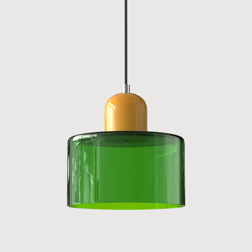 Sleek Contemporary Glass Pendant Light For Kitchen Island