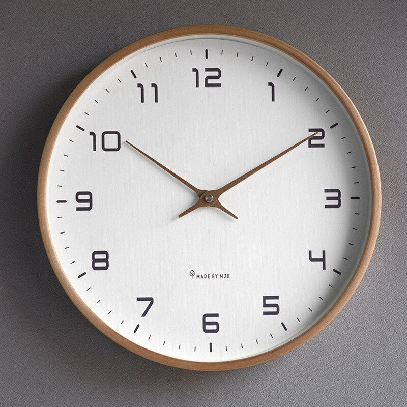 Simple Wooden Wall Clock - Classic Scandinavian Style