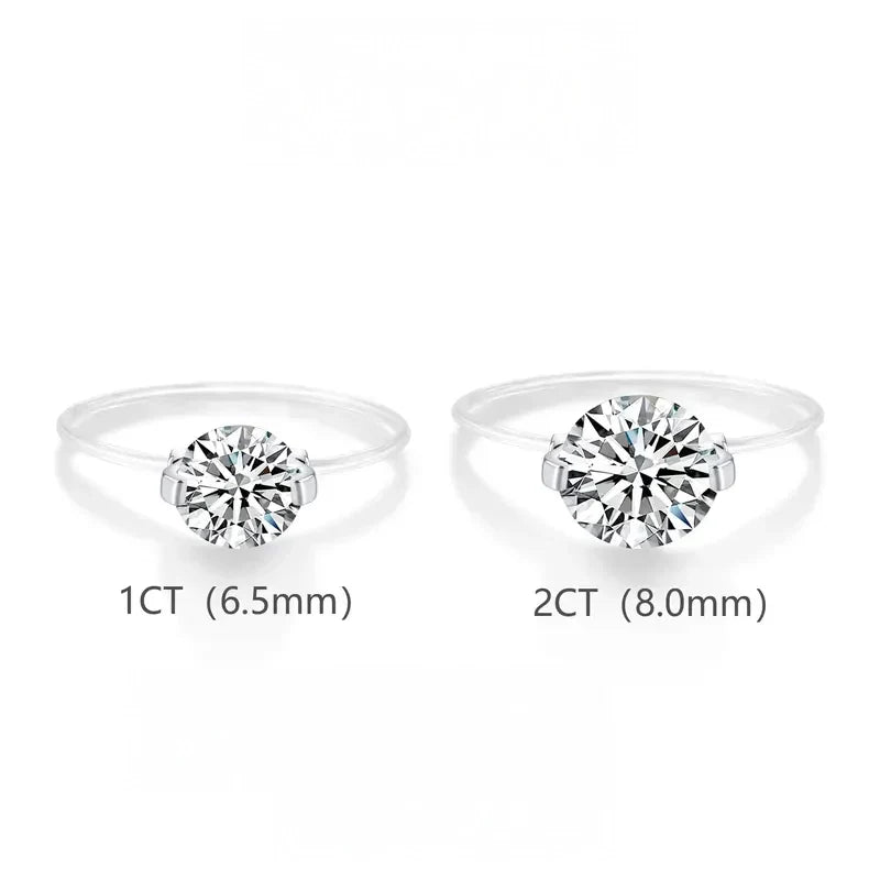 Luxury 1-2 Carat Moissanite Solitaire Ring