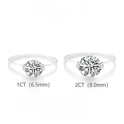 Luxury 1-2 Carat Moissanite Solitaire Ring