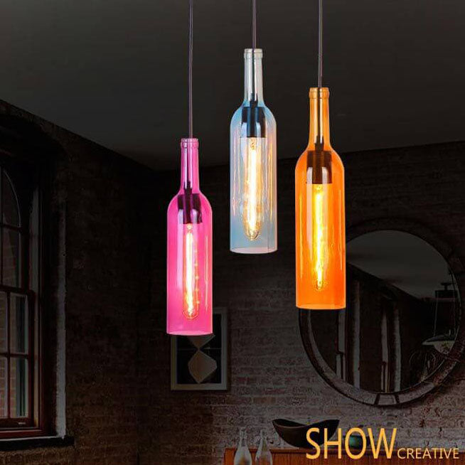 Colorful Glass Pendant Lamp for Home Office