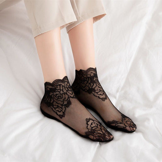 Trendy Women's Lace Ankle Socks - Cofik