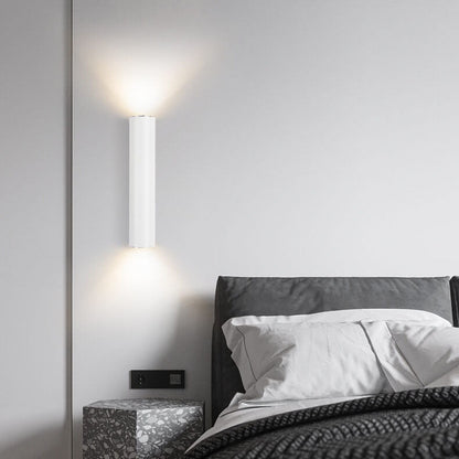 Silver Double Tube Wall Light