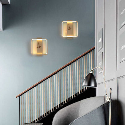 Contemporary Round LED Wall Clock Lamp