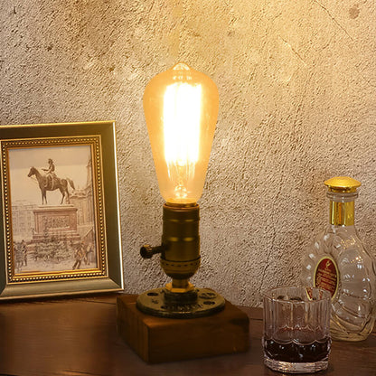 Rustic Metal Edison Style Table Lamp