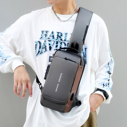 Secure Water Resistant USB Sling Backpack