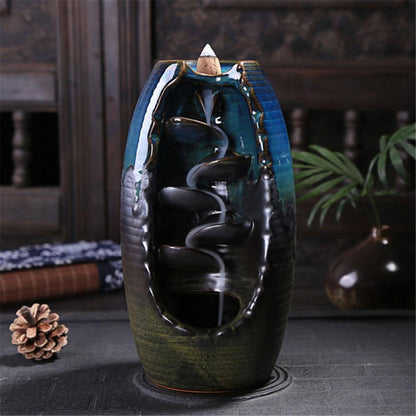 Natural Stone Waterfall Backflow Incense Burner