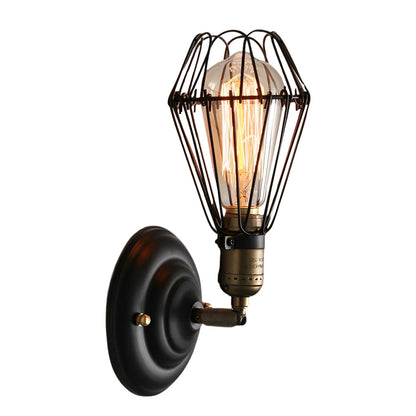 Rustic Metal Adjustable Wall Light Fixture