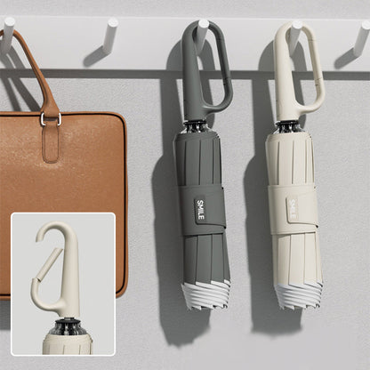 Compact Umbrella with Secure Buckle Closure