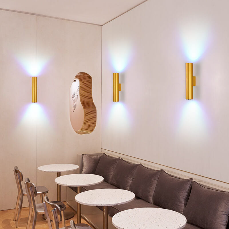 Silver Double Tube Wall Light