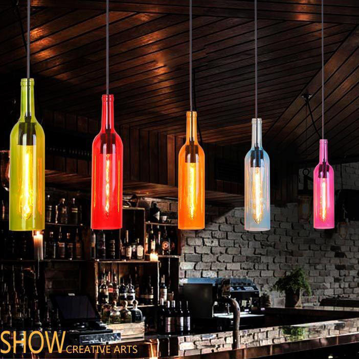 Colorful Glass Pendant Lamp for Home Office
