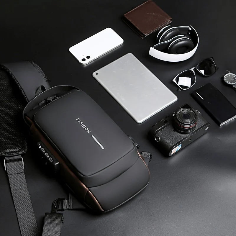 Secure Water Resistant USB Sling Backpack