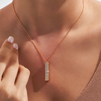 Invisible Love Message Bar Necklace