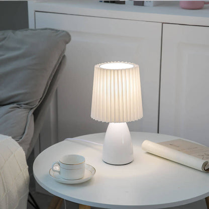 Vintage Style Desk Lamp with Fabric Shade and Metal Base - Cofik