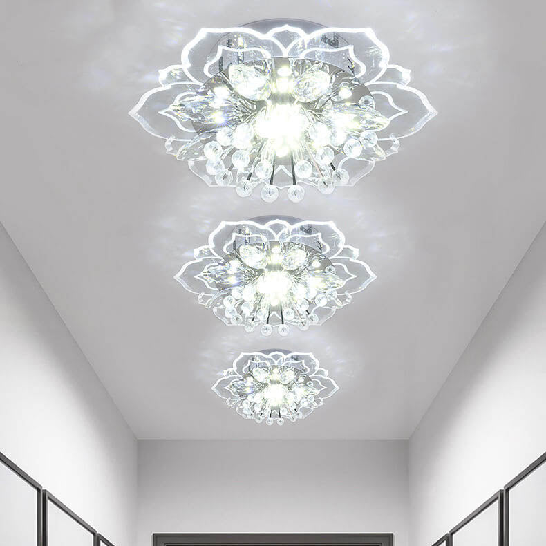 Elegant Crystal LED Flush Mount Ceiling Light