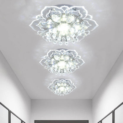 Elegant Crystal LED Flush Mount Ceiling Light