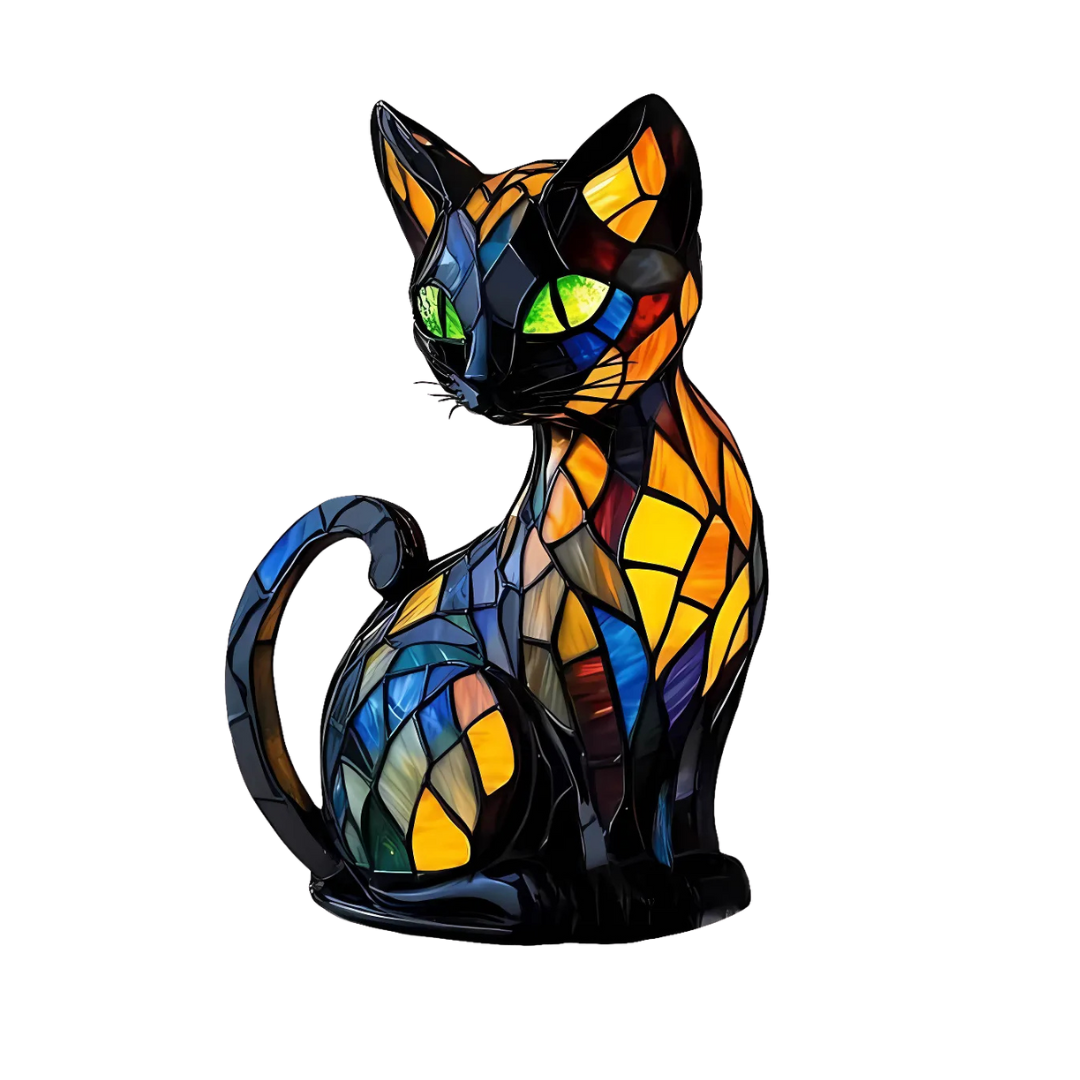 Cozy Glowing Cat Table Lamp – Warm Home Decor - Cofik