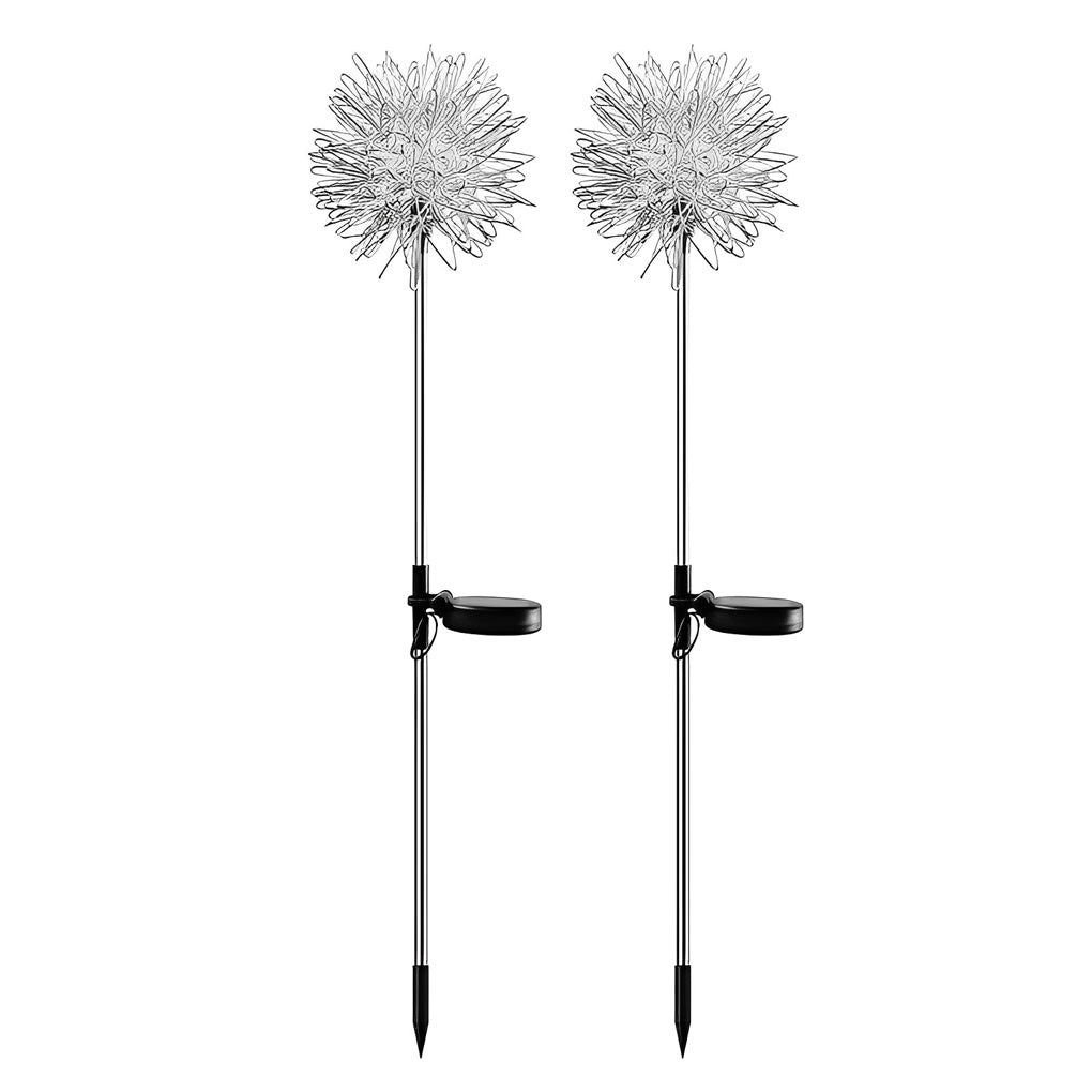 2 Pack Metal Solar Garden Lights Outdoor Waterproof Decor