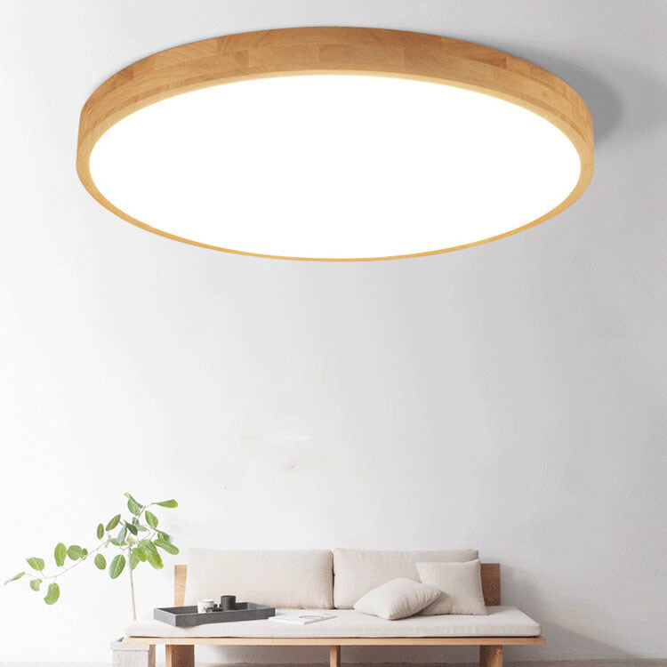Sleek Wood LED Ceiling Light 24 Adjustable Warm White - Cofik