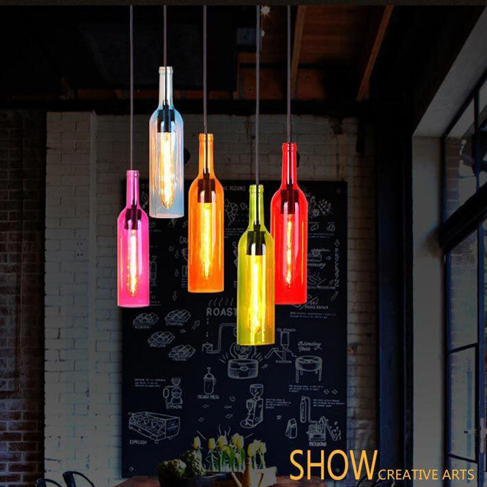 Colorful Glass Pendant Lamp for Home Office