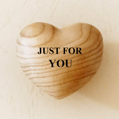Mini Wooden Heart Charm Token