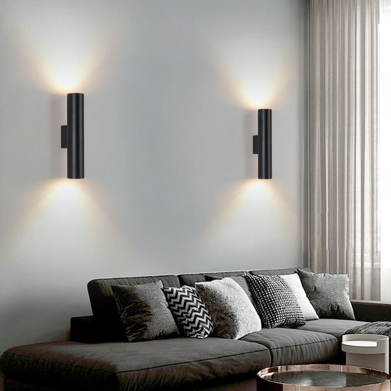 Silver Double Tube Wall Light