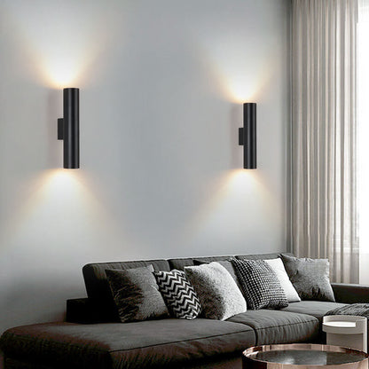 Silver Double Tube Wall Light