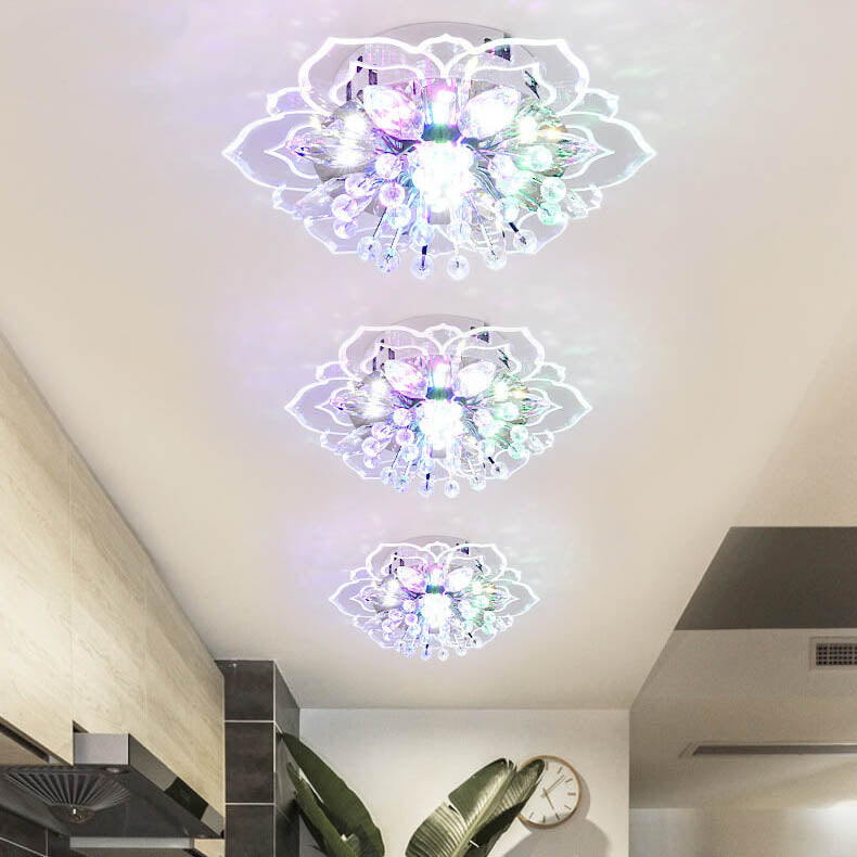 Elegant Crystal LED Flush Mount Ceiling Light